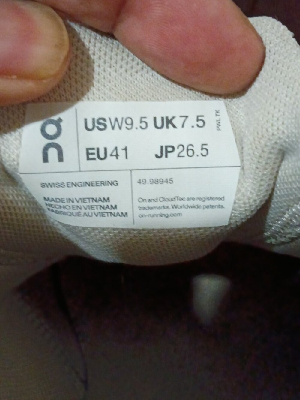 On Running Cloudaway Womens Shoes Size 9.5 Ivory Pearl 49.98945 Running Sneakers - Picture 2 of 13